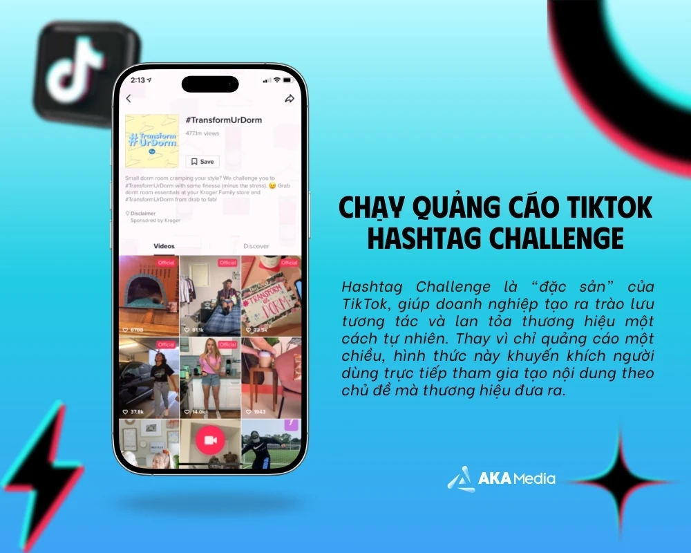 Hashtag Challenge là “đặc sản” của TikTok, giúp doanh nghiệp tạo ra trào lưu tương tác và lan tỏa thương hiệu một cách tự nhiên