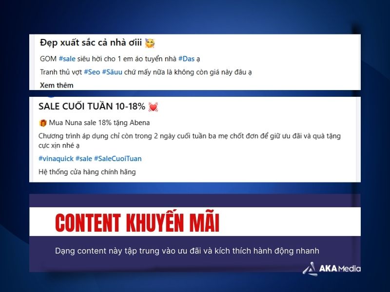 Content khuyến mãi tạo sự thu hút, thúc đẩy hành động của khách hàng